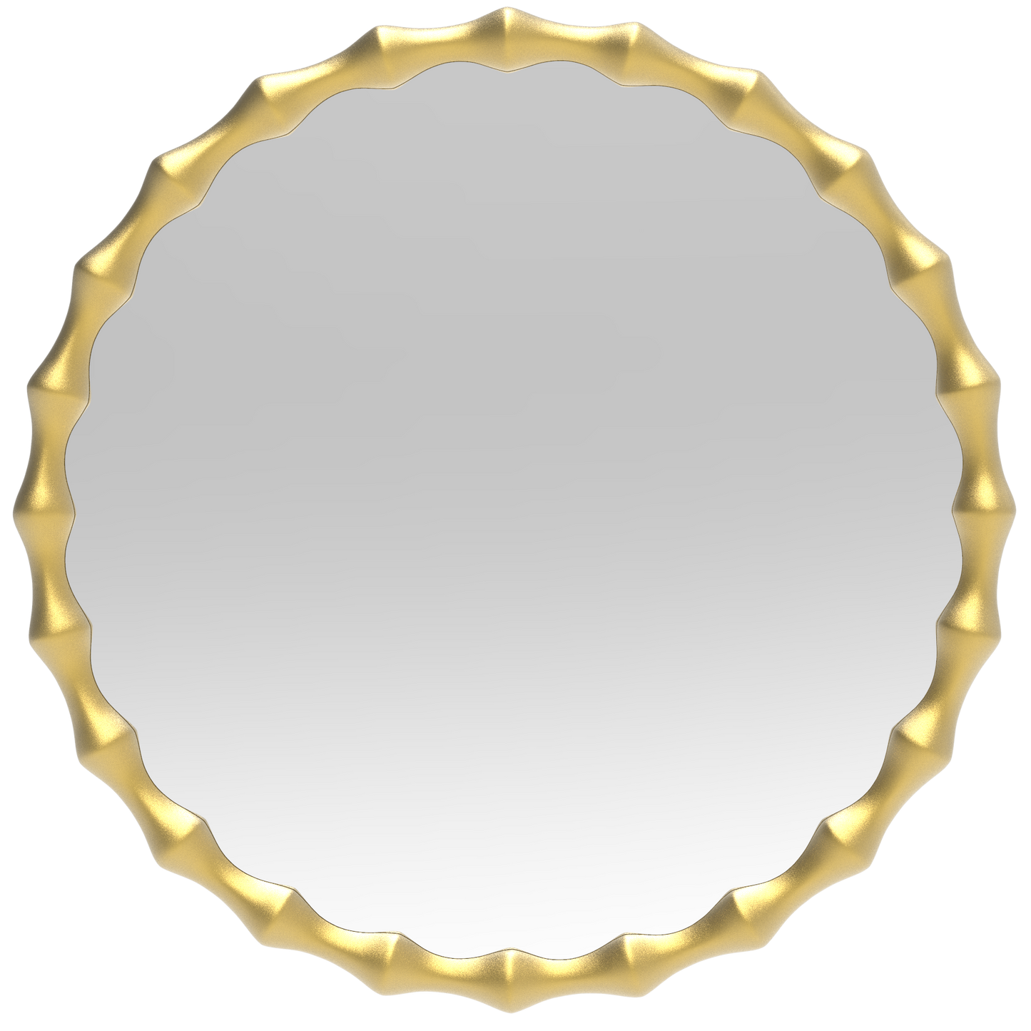 Solid wood mirror in gold finish