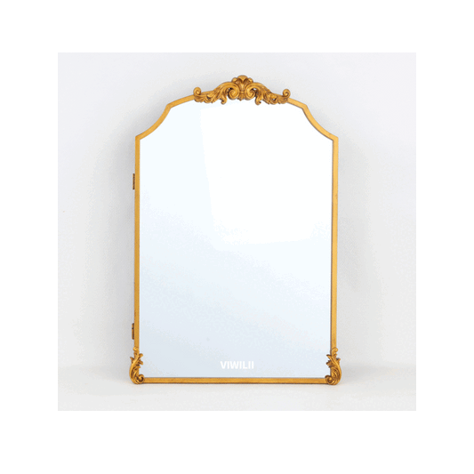 Vintage Medicine Cabinet Mirror with French Style shape