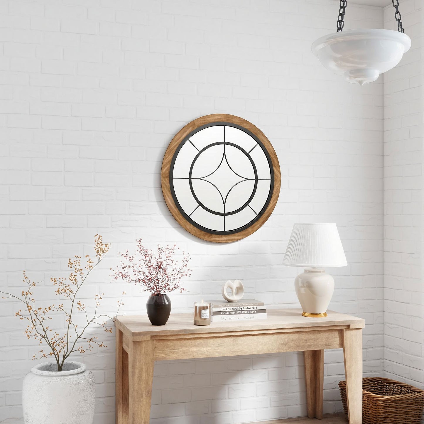 Farmhouse style wood mirror