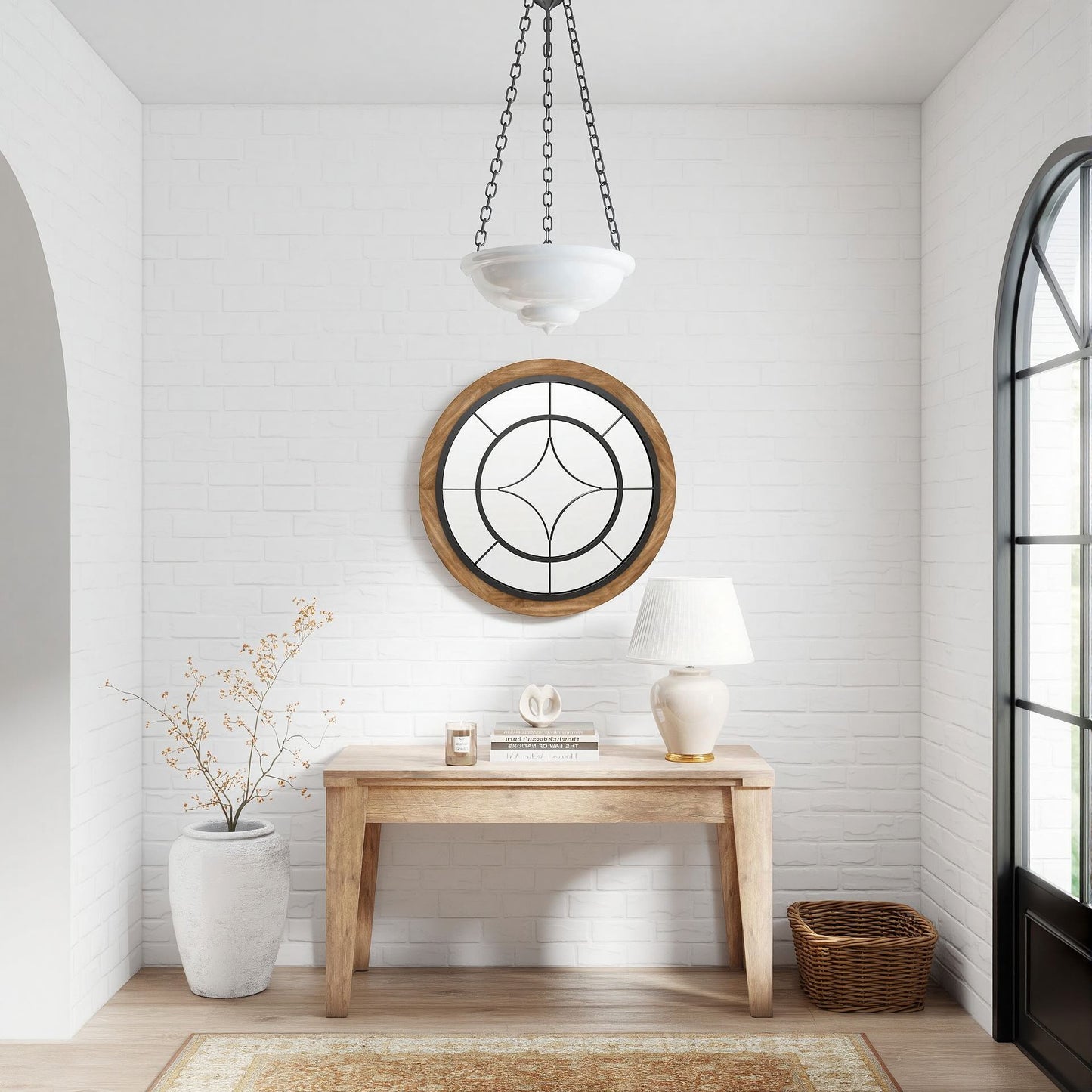 Farmhouse style wood mirror