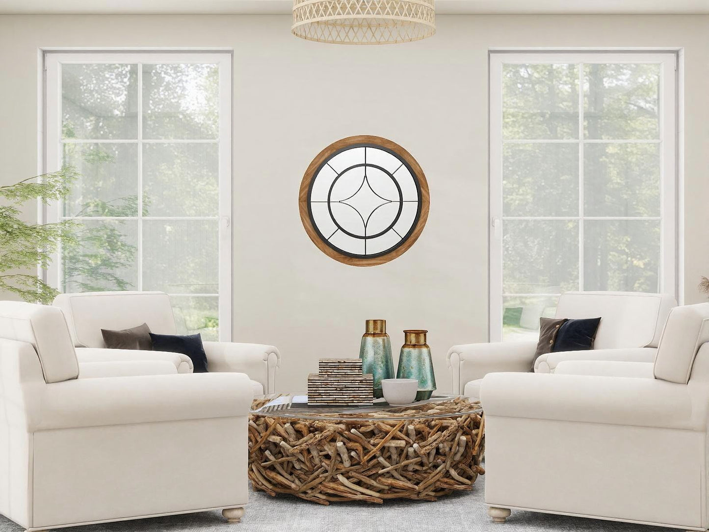 Farmhouse style wood mirror