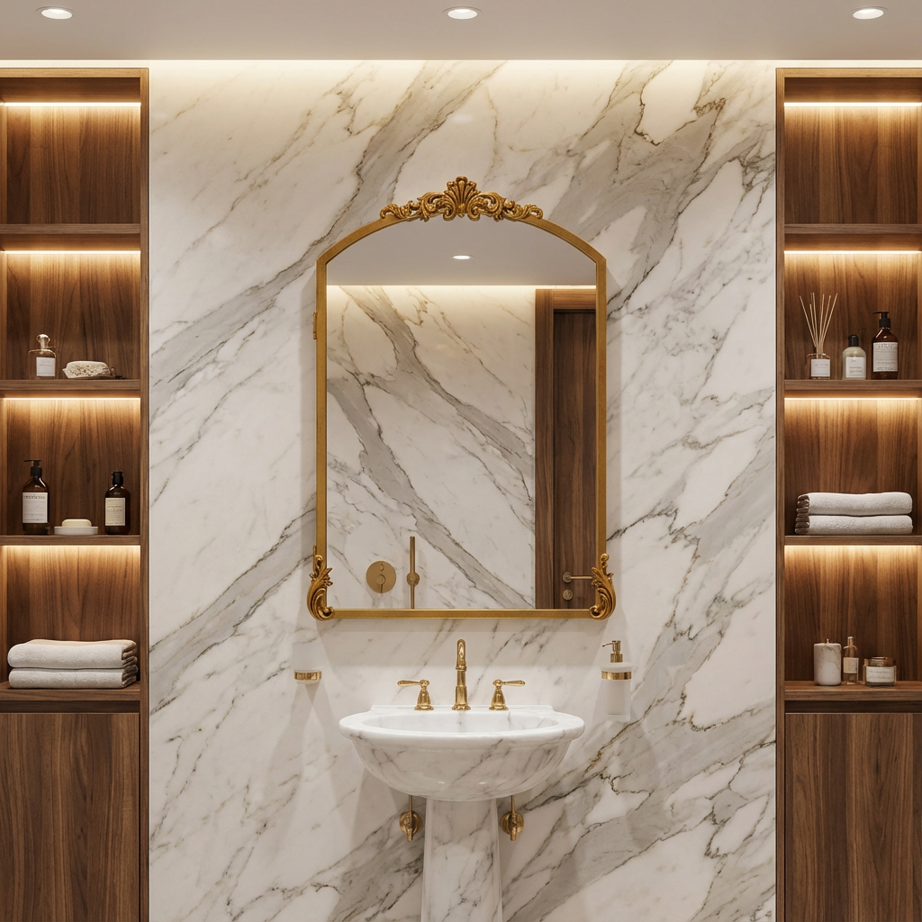 Vintage Medicine Cabinet Mirror with Arched shape