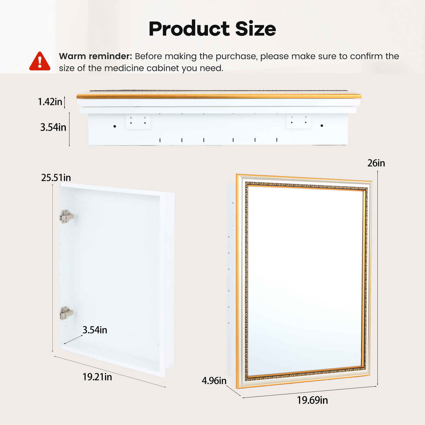 Modern Style Medicine Cabinet Mirror
