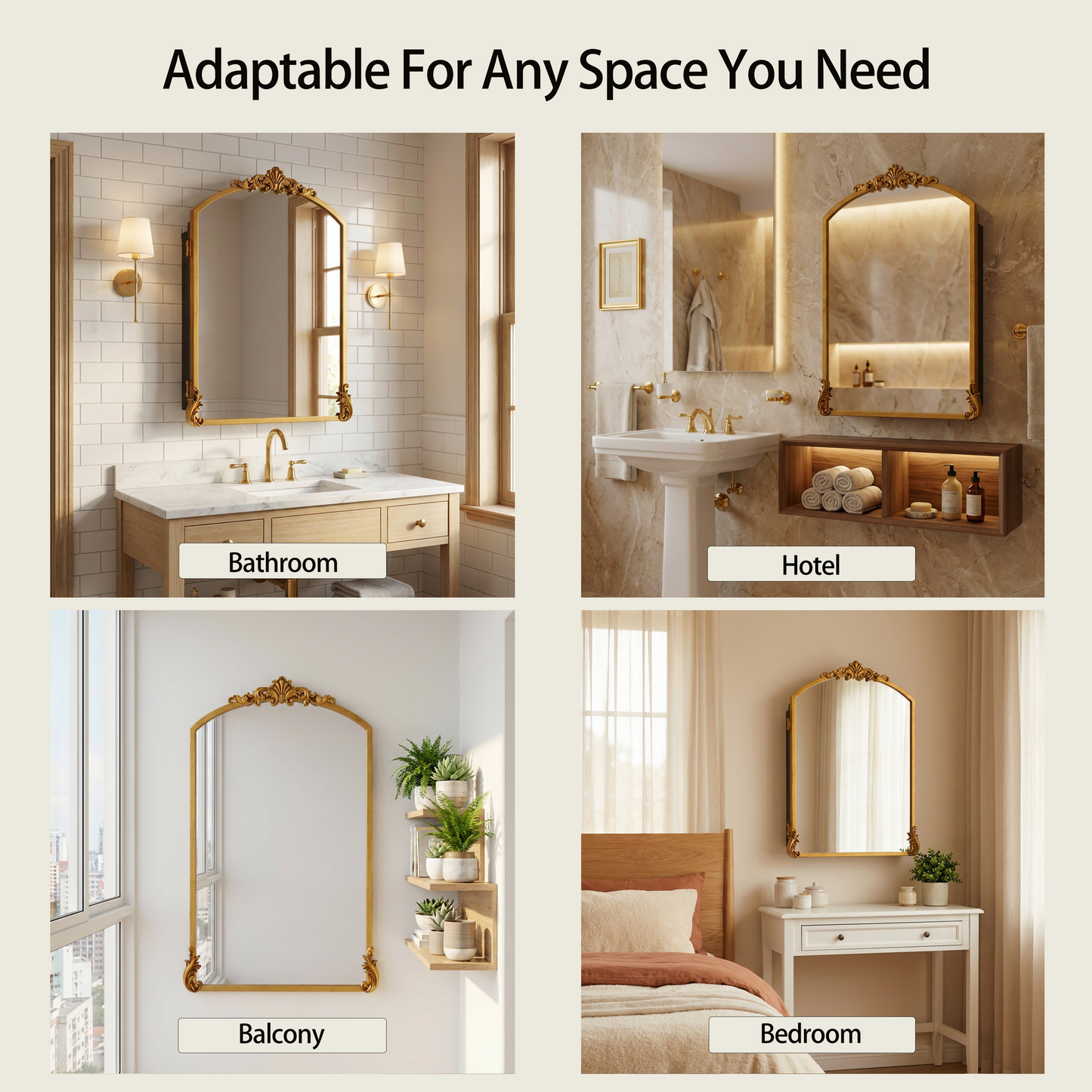 Vintage Medicine Cabinet Mirror with Arched shape