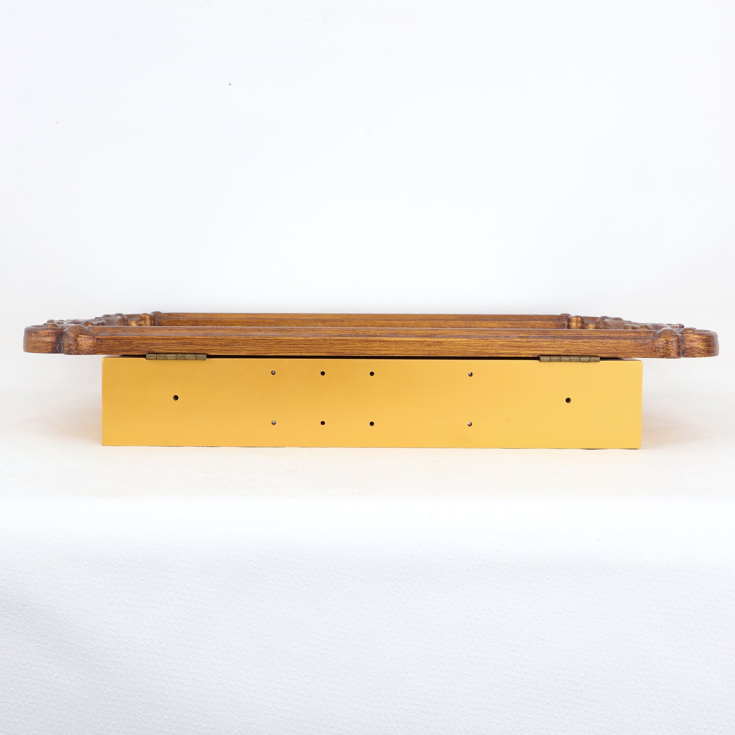 Vintage carved style cabinet mirror with gold finish