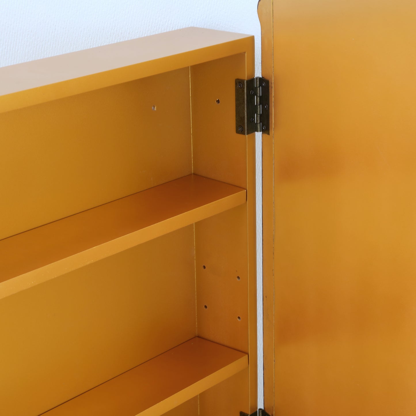 Vintage carved style cabinet mirror with gold finish