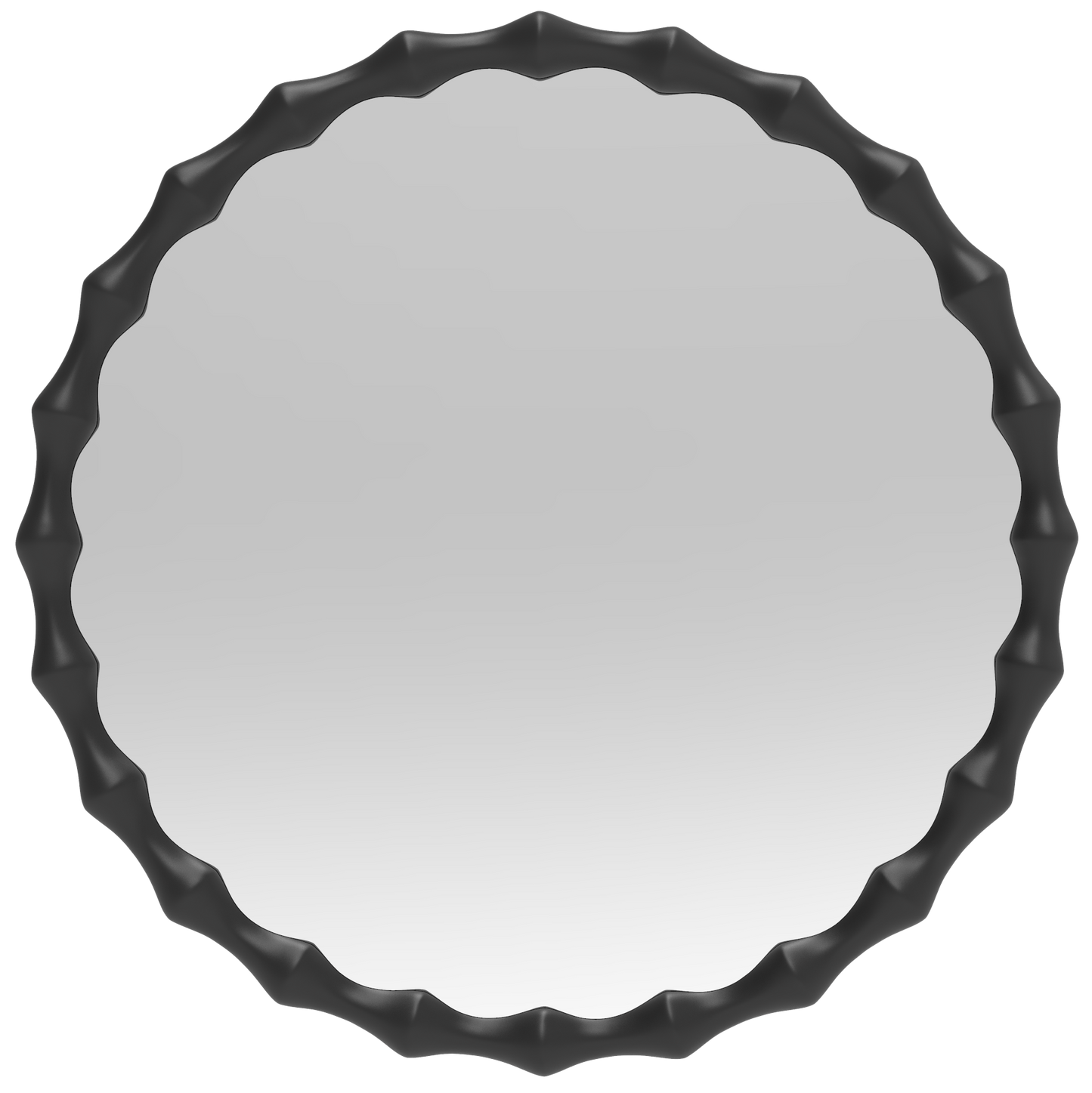 Solid wood mirror in black finish